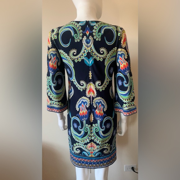 Laundry By Shelli Segal Bohemian Dress Sz 4 - Picture 6 of 7